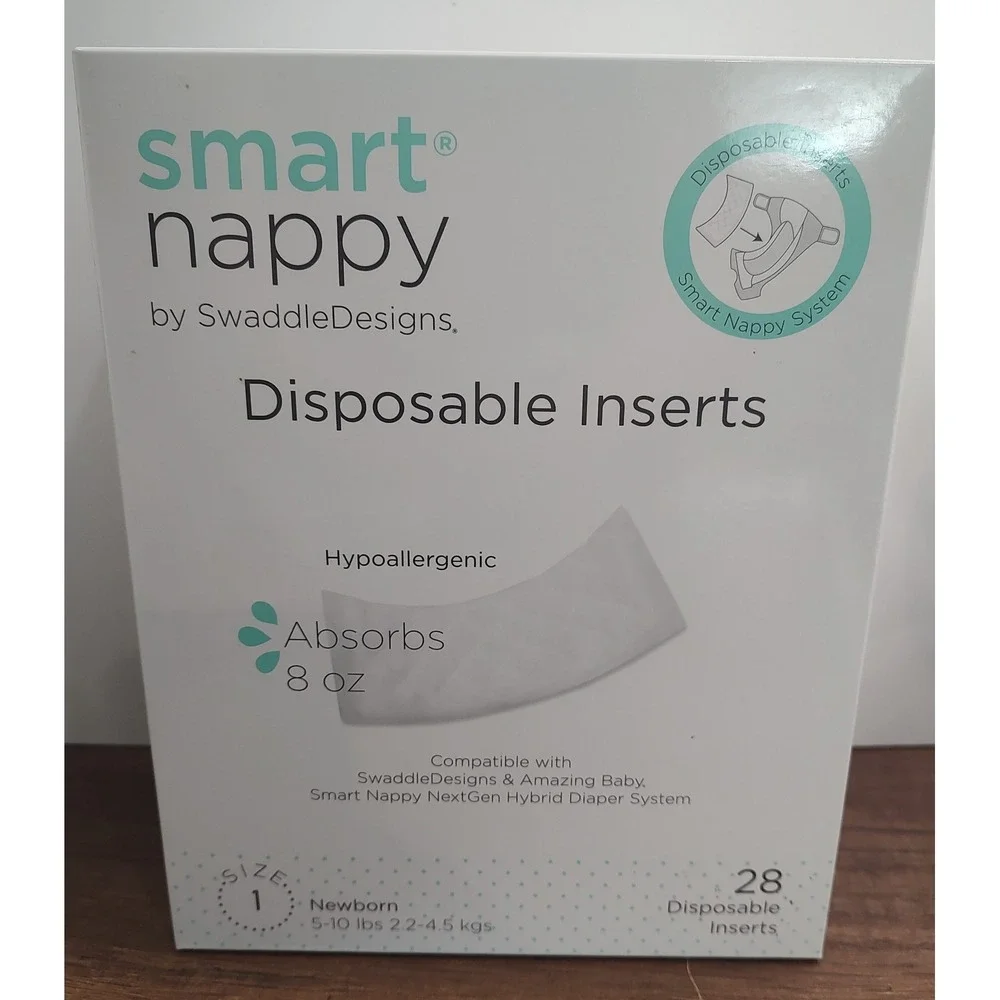 Smart Nappy Disposable Inserts Size 1 Box Of 28 Hypoallergenic D5